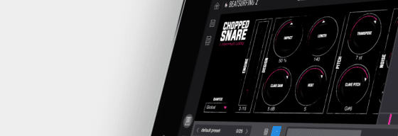 Chopped Snare instrument's icon in the BEATSURFING2 iPad App website catalog.