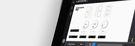 Directional Midi instrument's icon in the BEATSURFING2 iPad App website catalog.