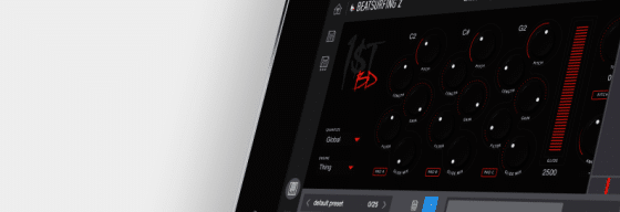 Fki 1$t Bass Drum instrument's icon in the BEATSURFING2 iPad App website catalog.