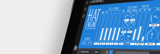 Hat Engine instrument's icon in the BEATSURFING2 iPad App website catalog.