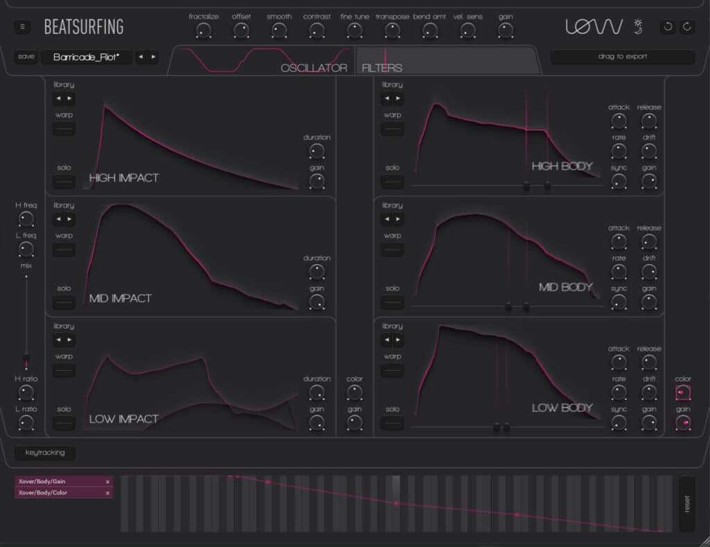 LOW Keytracking - dark mode by BEATSURFING