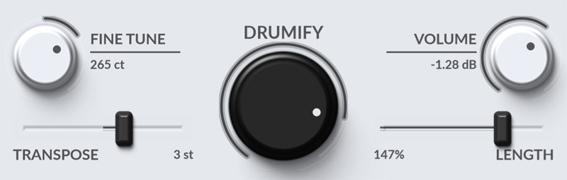VRAC drumify controls