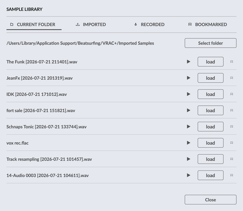 VRAC+ (VRAC Plus) Library close up