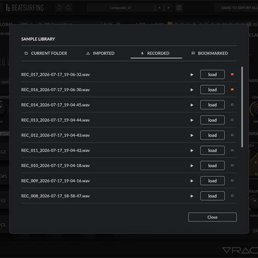 Sample Library in VRAC+