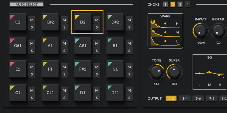 VRAC+ has 16 pads