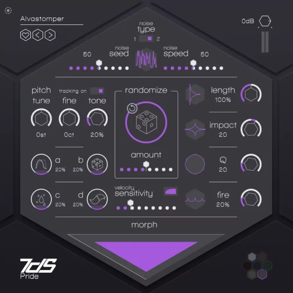 The Pride engine, in purple