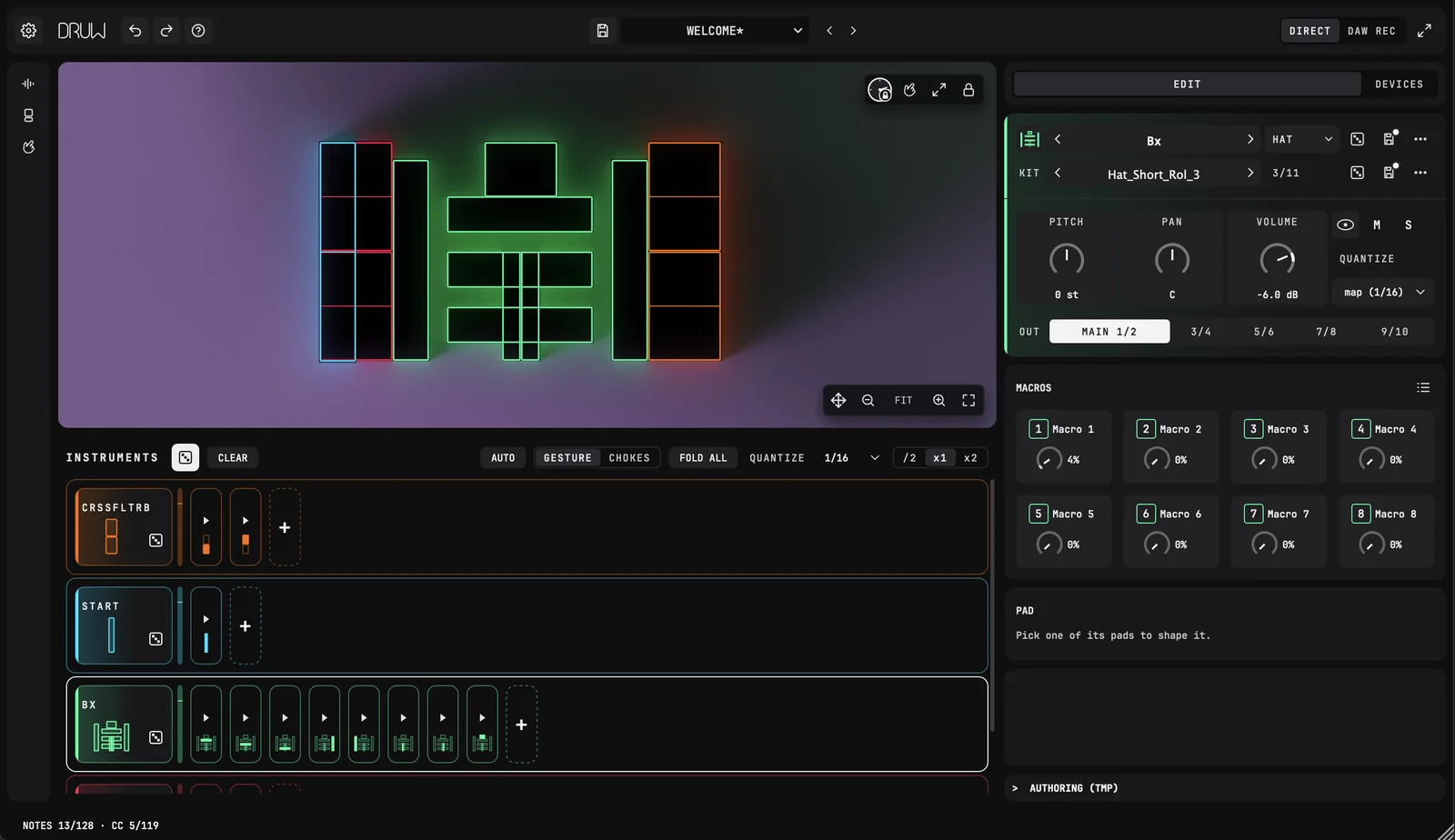 DRUW plugin view