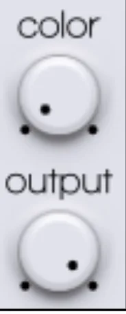 Color and Output knobs