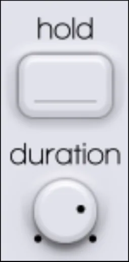 Hold button and Duration knob