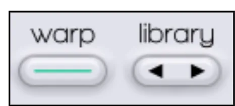 Warp button and shape library arrows