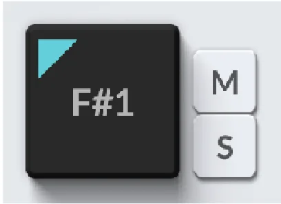 Pad F#1 with its M and S buttons