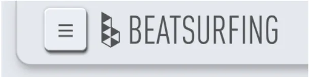 Menu button next to the BEATSURFING logo