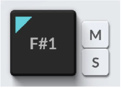 Pad F#1 with its M and S buttons